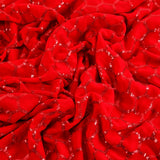 Rosa Edition Georgette Fabric ( Red, Geometric, Georgette)